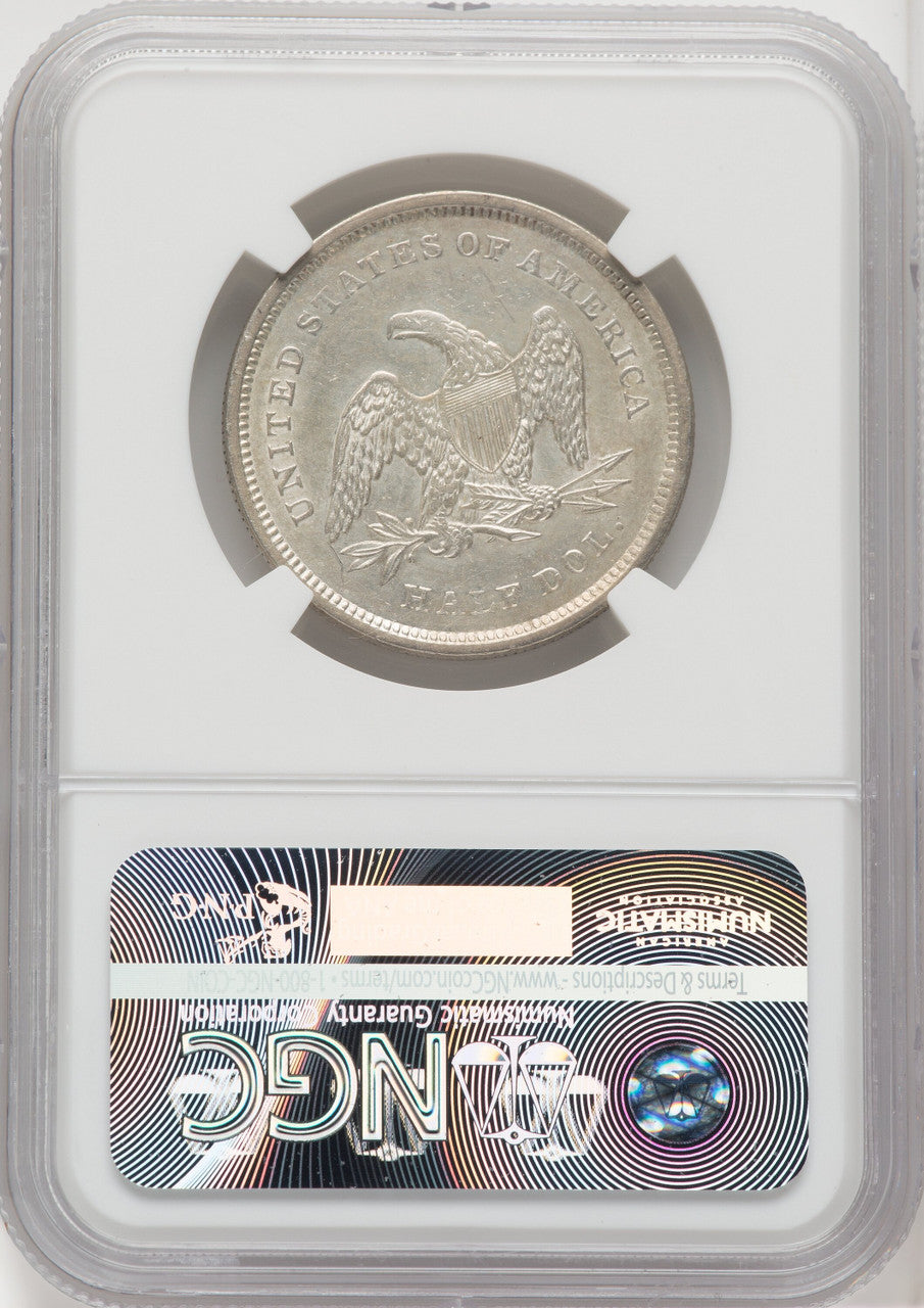 1840 50C Reverse of 1839 Seated Half Dollar NGC AU58