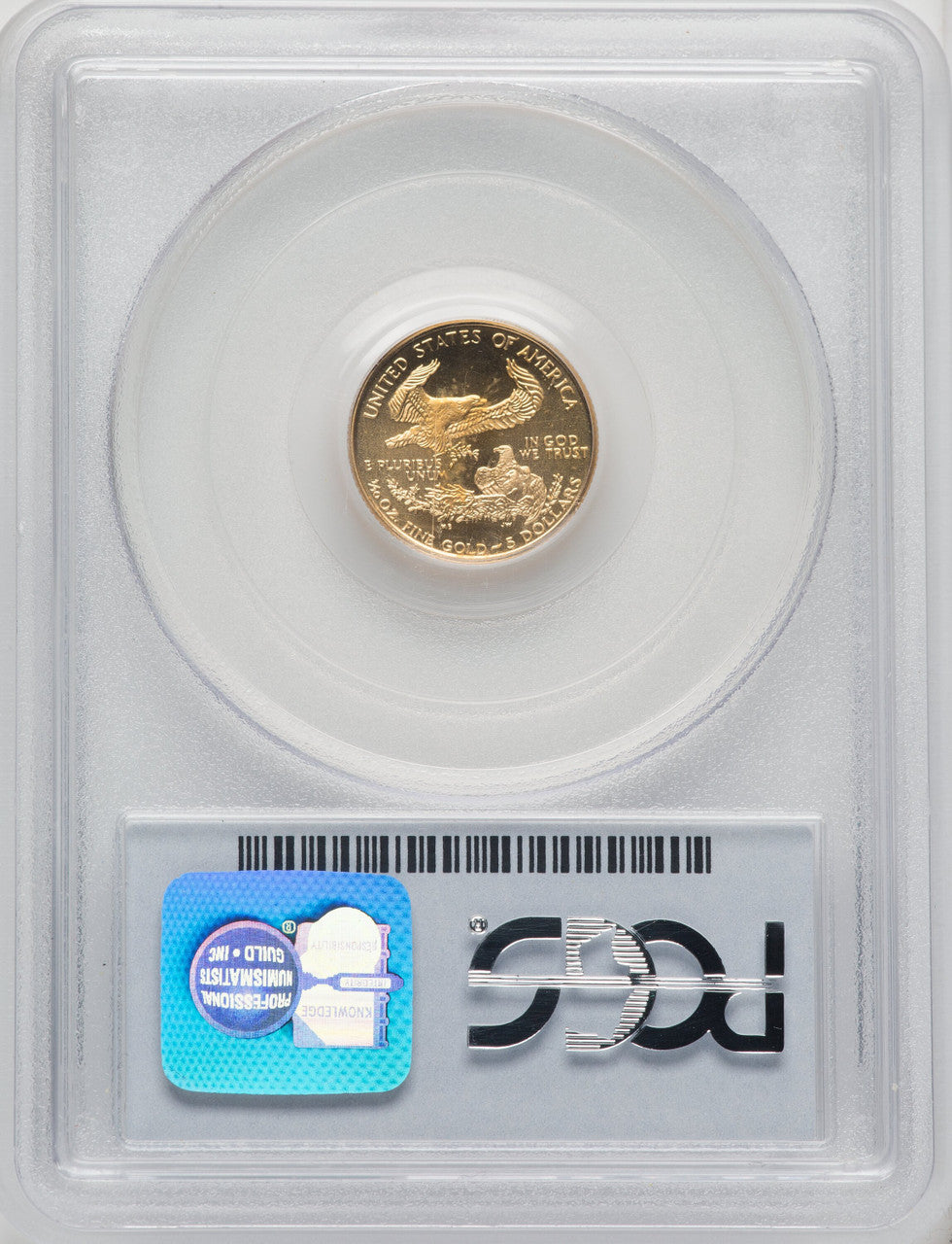 1999-W $5 Tenth-Ounce Gold Eagle Unfinished Proof Dies PCGS MS69