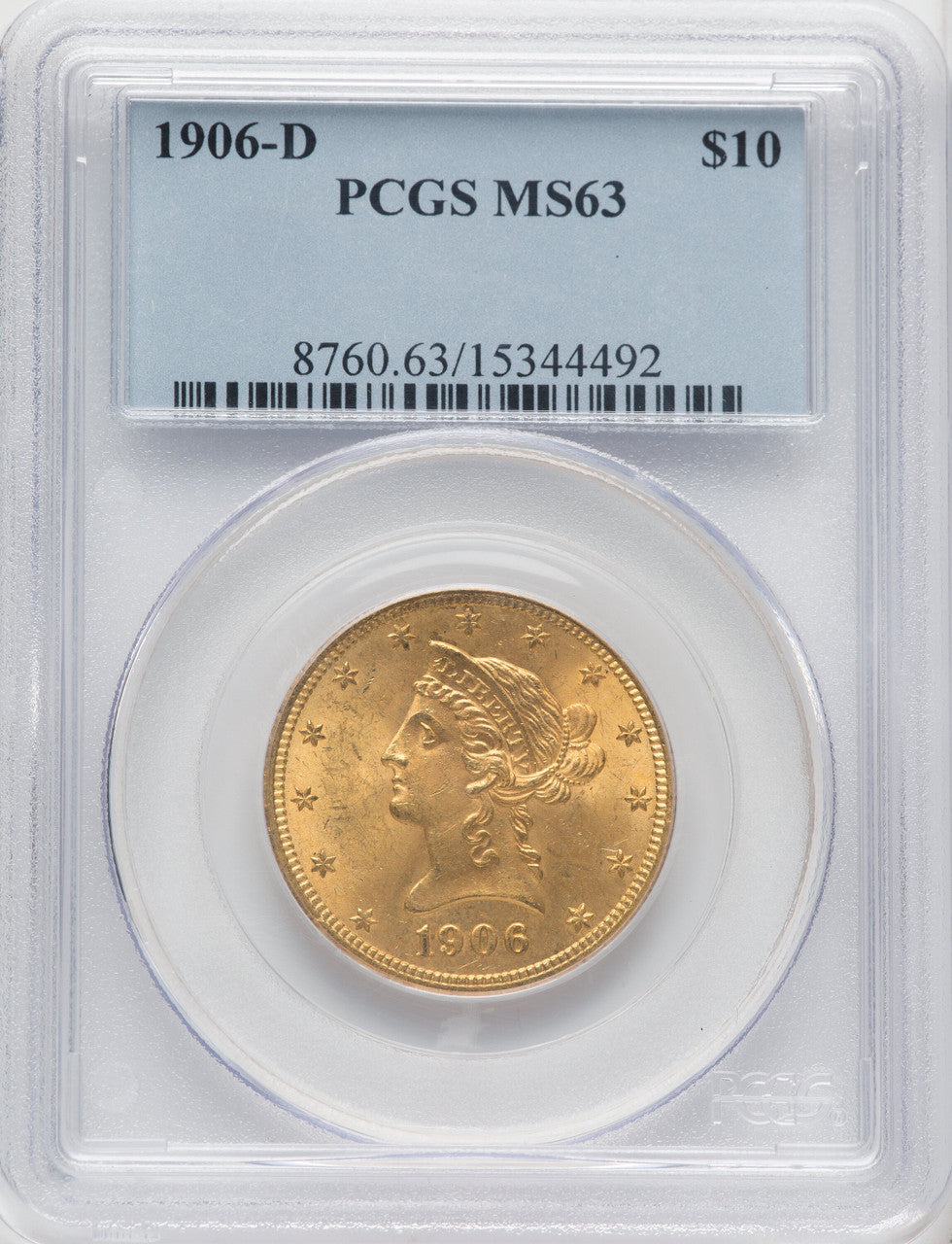 1906-D $10 Liberty Eagle PCGS MS63