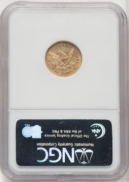 1859 $2.50 Old Rev. Liberty Quarter Eagle NGC AU55