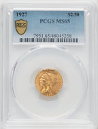 1927 $2.50 Indian Quarter Eagle PCGS MS65 (764035025)