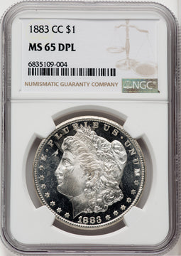 1883-CC $1 DM Morgan Dollar NGC MS65