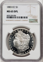 1883-CC $1 DM Morgan Dollar NGC MS65