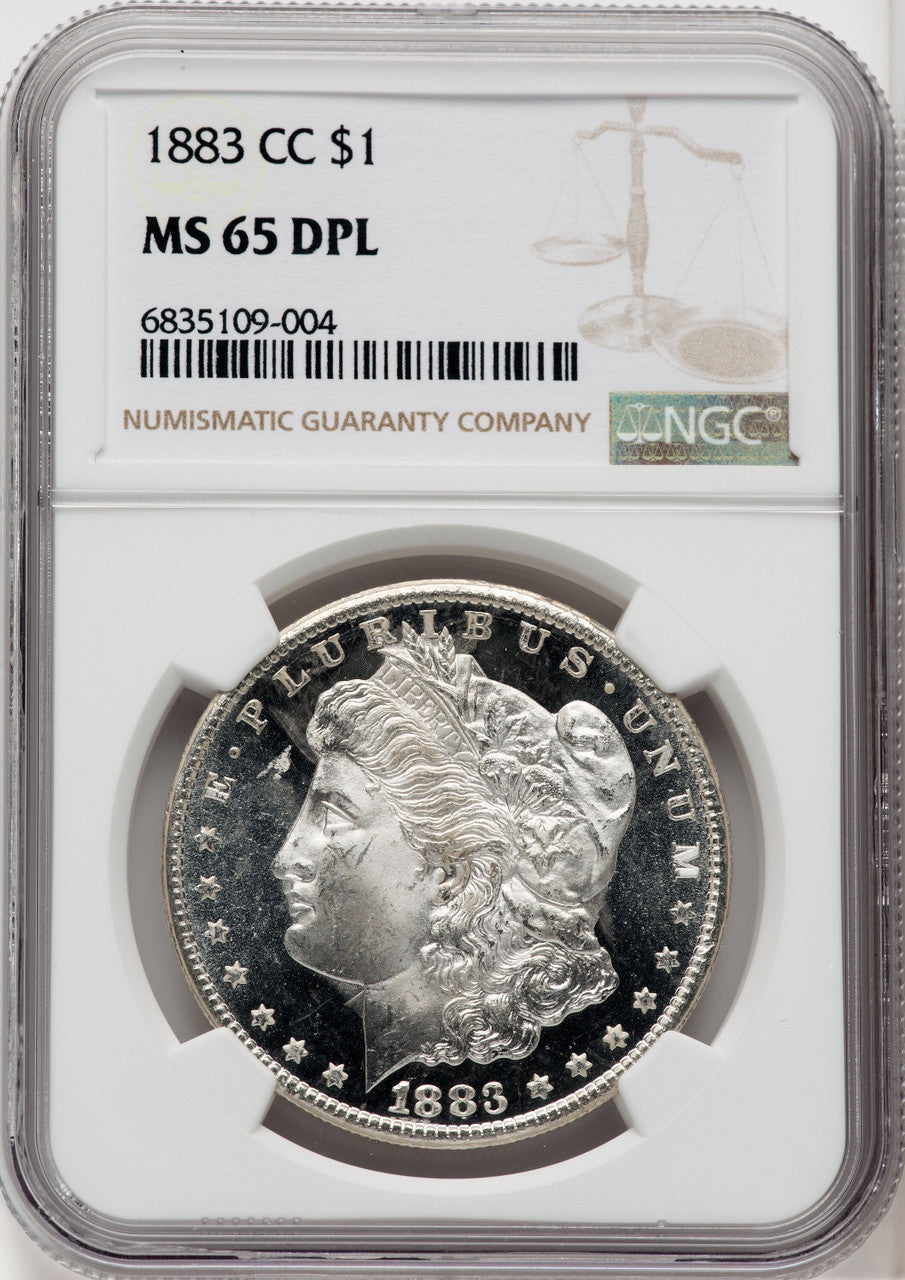 1883-CC $1 DM Morgan Dollar NGC MS65