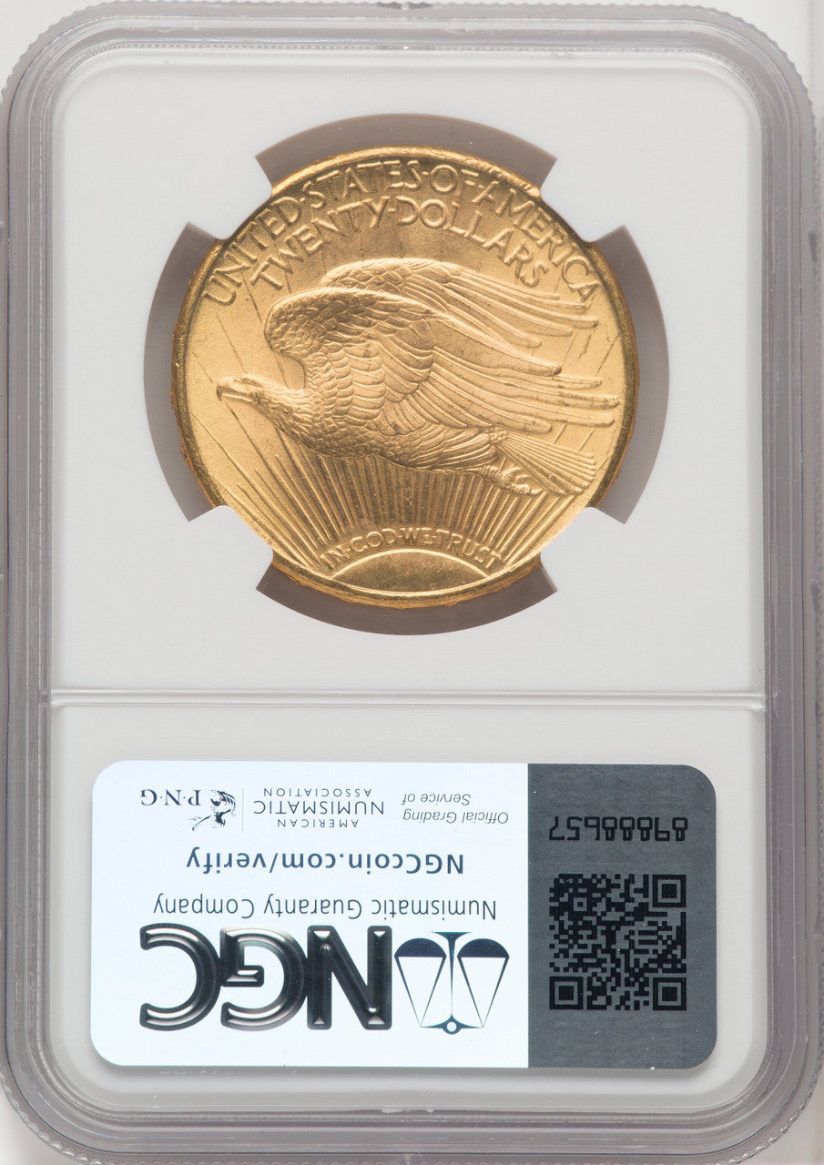 1911-D $20 Saint-Gaudens Double Eagle NGC MS67
