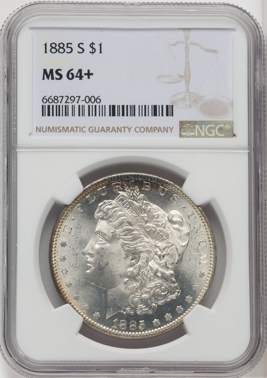 1885-S $1 Morgan Dollar NGC MS64+