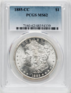 1885-CC $1 Morgan Dollar PCGS MS62