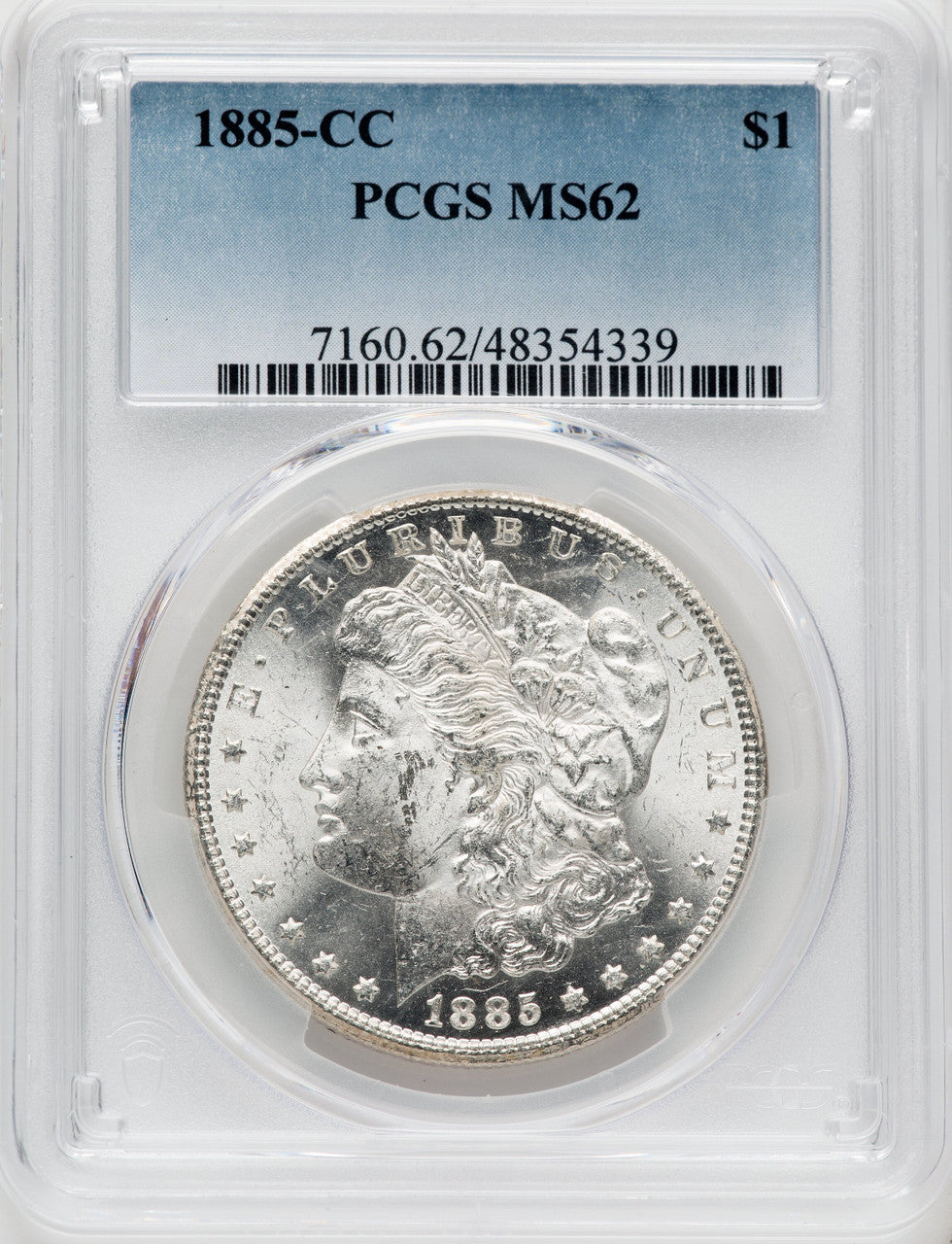 1885-CC $1 Morgan Dollar PCGS MS62
