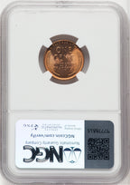 1945 1C RD Lincoln Cent NGC MS67+