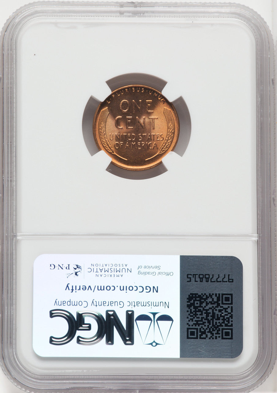 1945 1C RD Lincoln Cent NGC MS67+