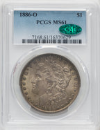 1886-O $1 CAC Morgan Dollar PCGS MS61