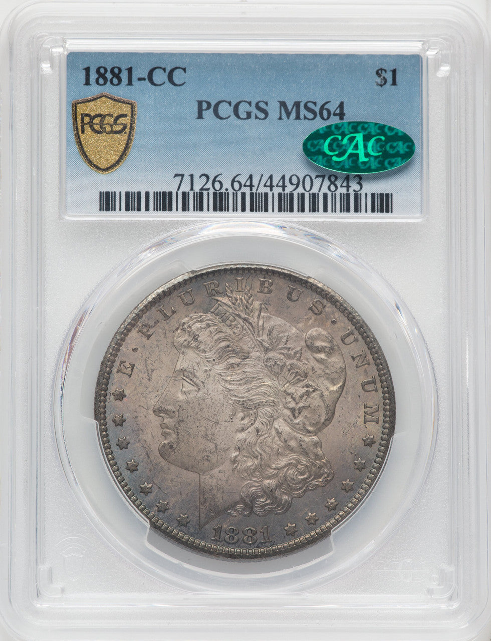 1881-CC $1 CAC Morgan Dollar PCGS MS64