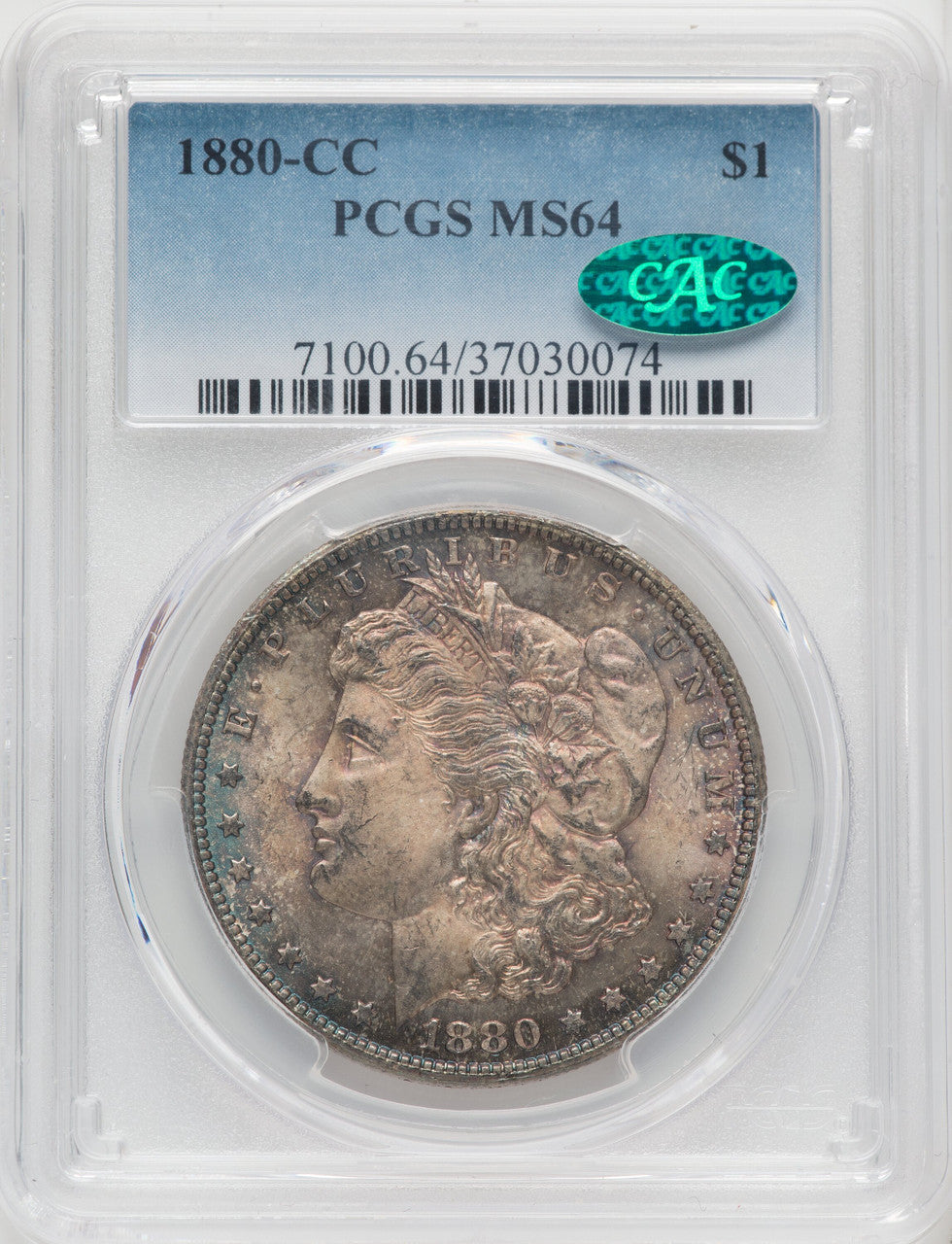 1880-CC $1 CAC Morgan Dollar PCGS MS64