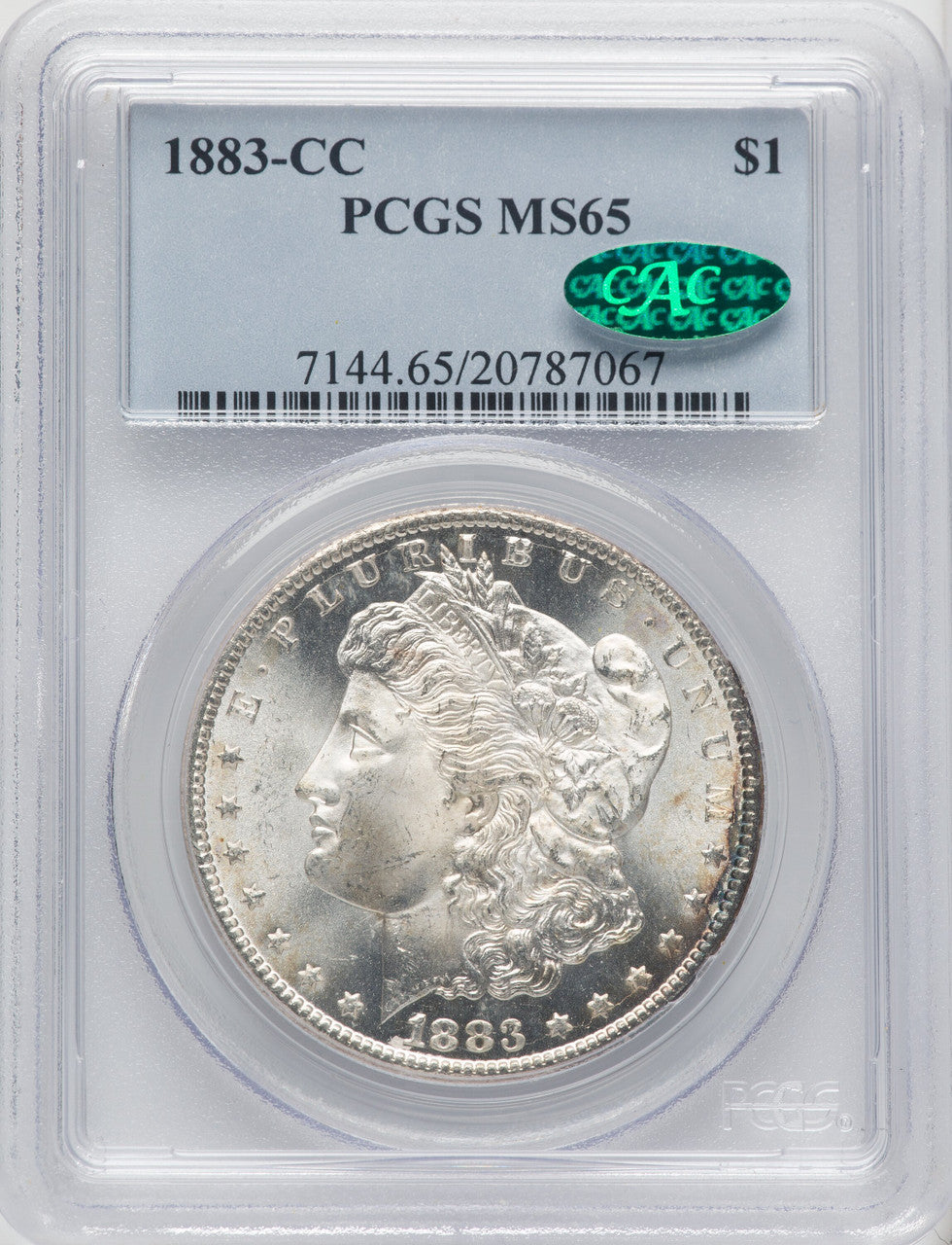 1883-CC $1 CAC Morgan Dollar PCGS MS65