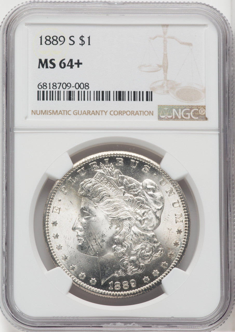 1889-S $1 Morgan Dollar NGC MS64+