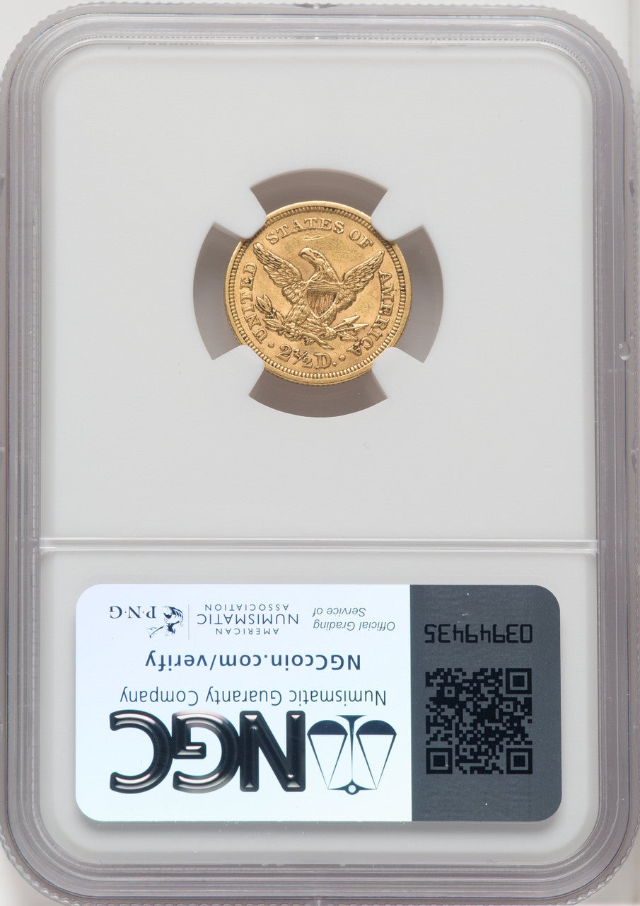 1852 $2.50 Liberty Quarter Eagle NGC AU58 (518973099)