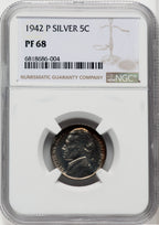 1942-P 5C TYPE 2 Proof Jefferson Nickel NGC PR68 (518973113)