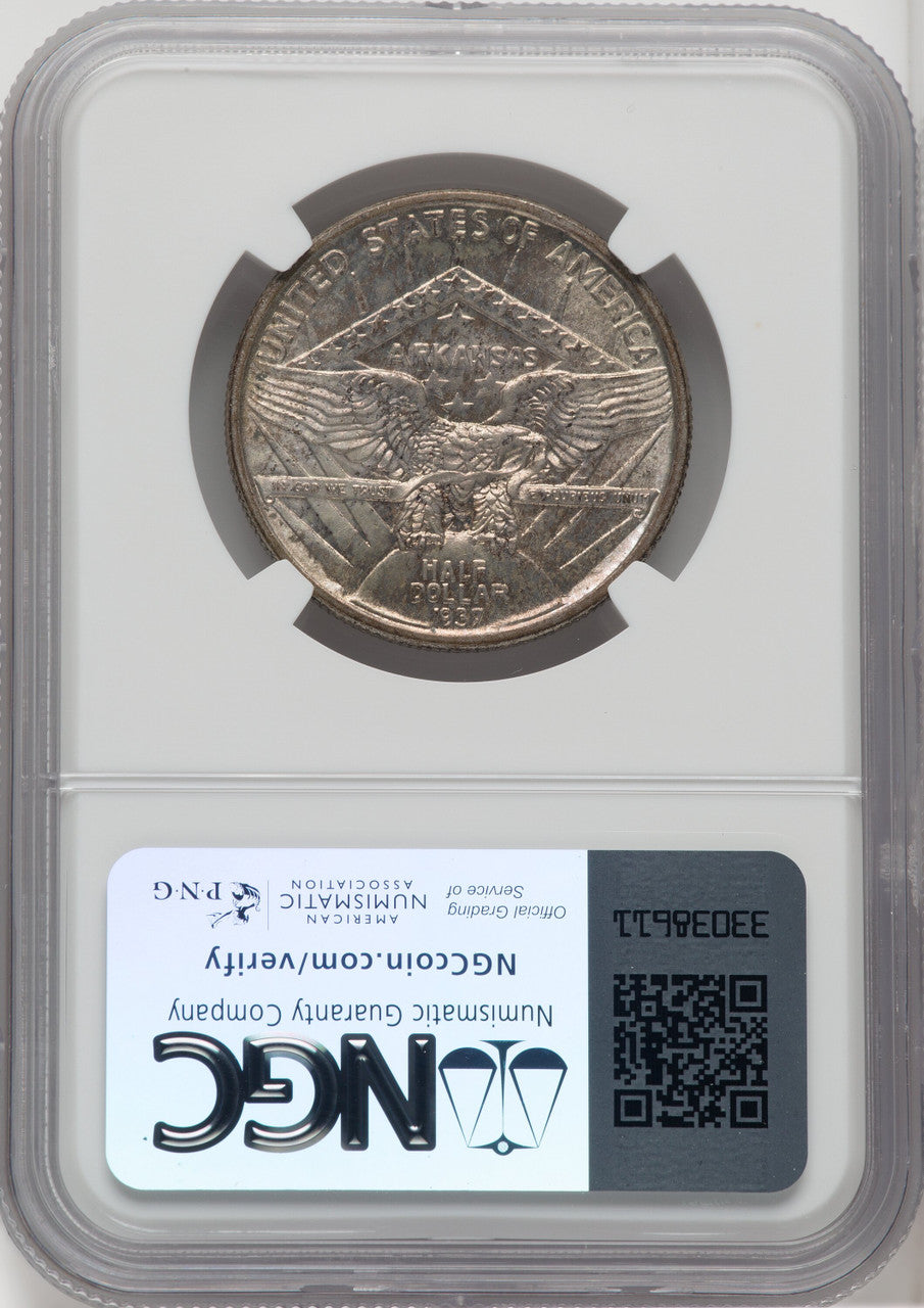 1937 50C Arkansas Commemorative Silver NGC MS66+