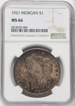 1921 $1 Morgan Morgan Dollar NGC MS66 (518973058)
