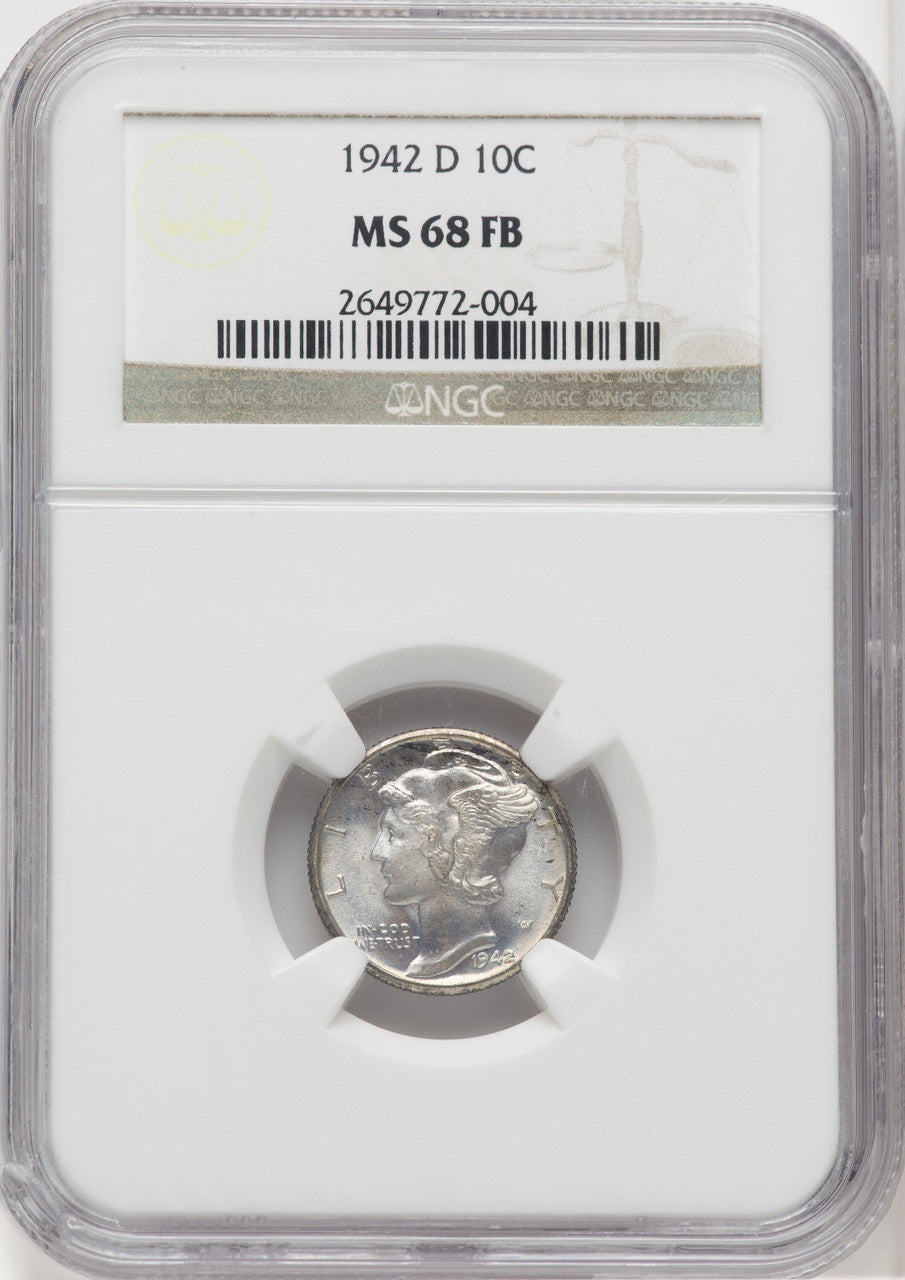 1942-D 10C FB Mercury Dime NGC MS68 (518973022)