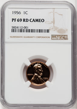 1956 1C CA Proof Lincoln Cent NGC PR69