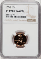 1956 1C CA Proof Lincoln Cent NGC PR69