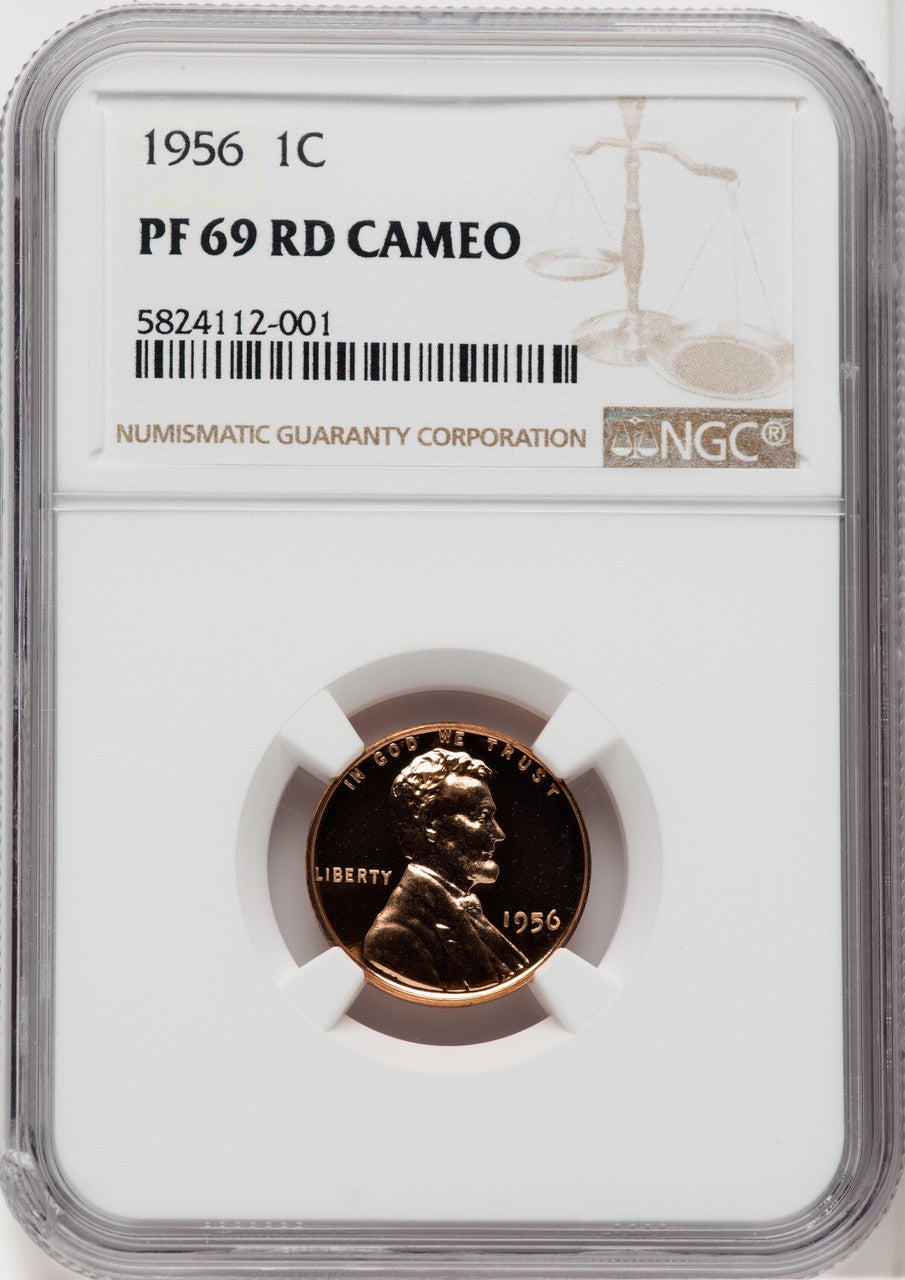 1956 1C CA Proof Lincoln Cent NGC PR69