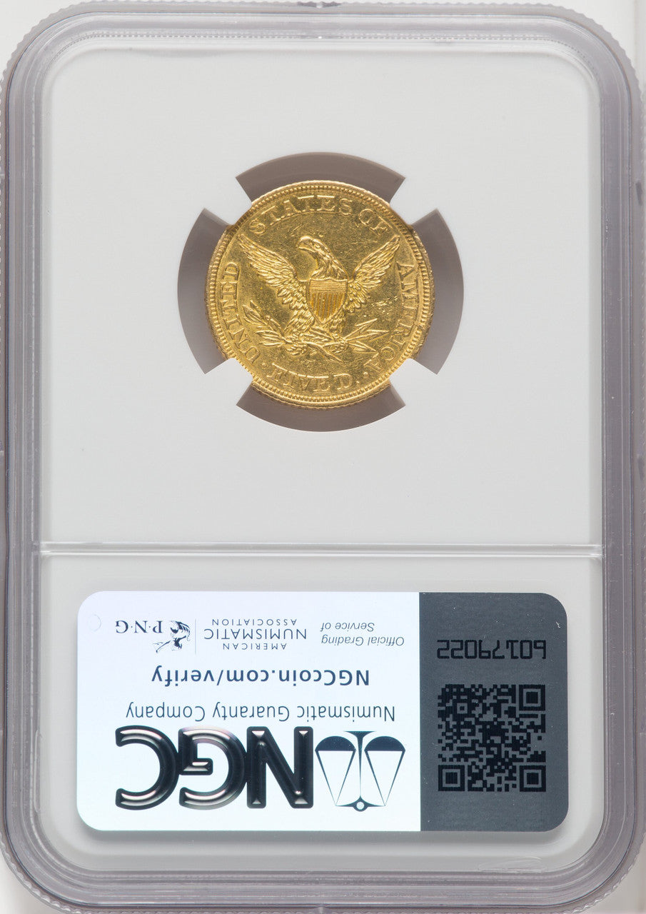 1846 $5 Small Date Liberty Half Eagle NGC MS61