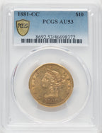 1881-CC $10 Liberty Eagle PCGS AU53
