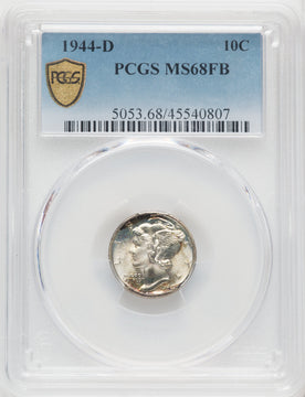 1944-D 10C FB Mercury Dime PCGS MS68 (518973013)