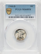1944-D 10C FB Mercury Dime PCGS MS68 (518973013)