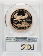 2002-W $50 One-Ounce Gold Eagle Blue Gradient PCGS PR70