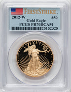 2012-W $50 One-Ounce Gold Eagle First Strike PCGS PR70