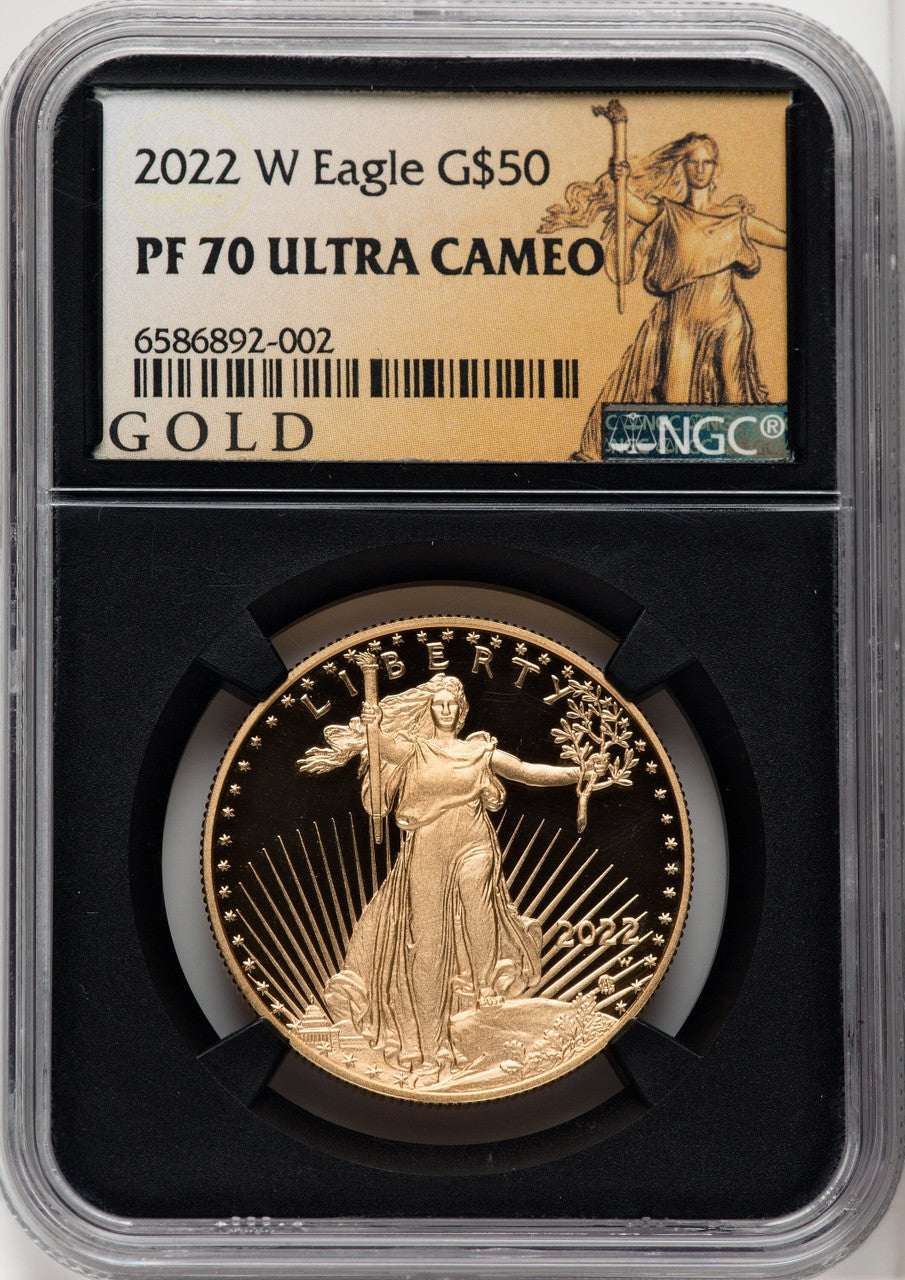 2022-W G$50 One Ounce Gold Eagle NGC PF70