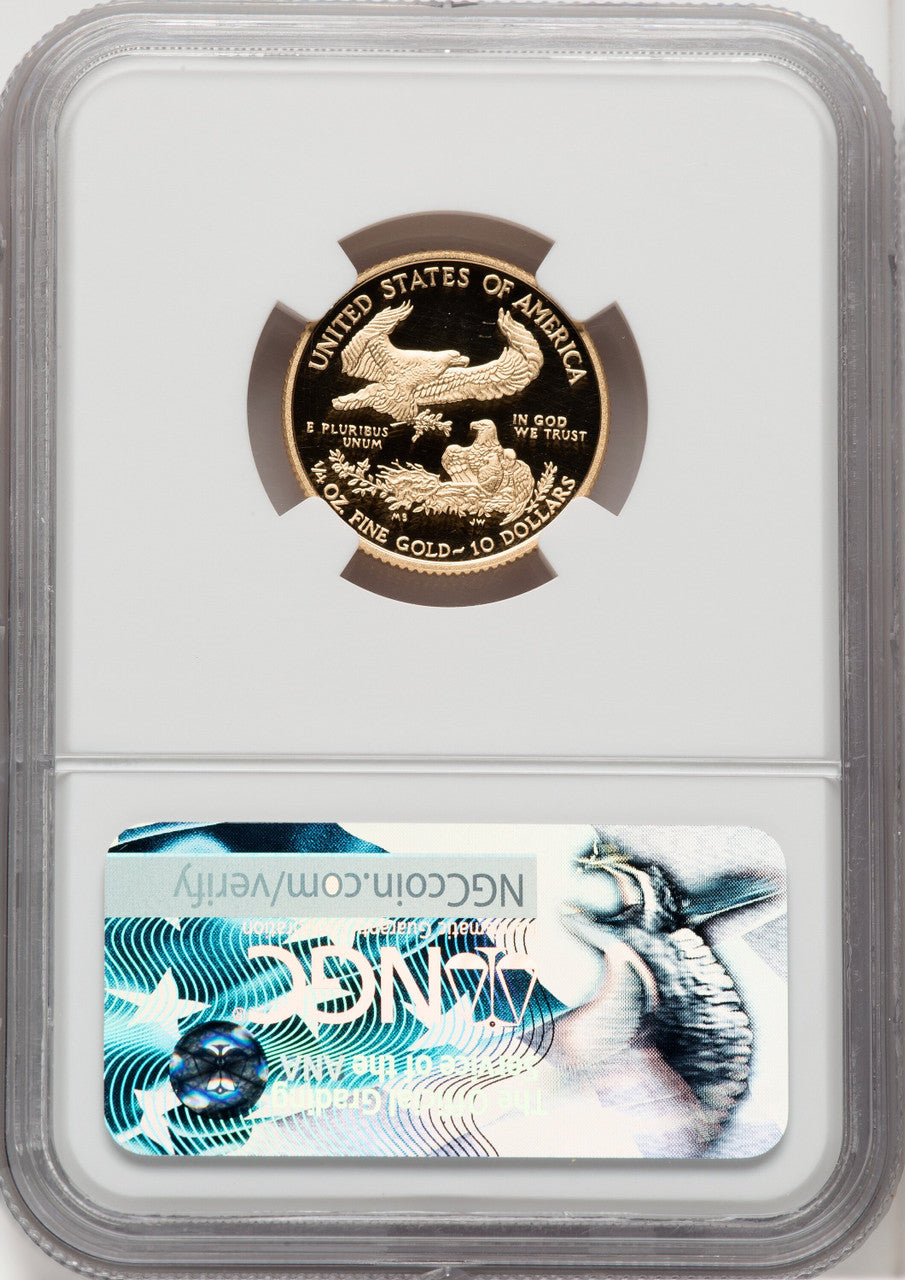 2017-W $10 Quarter-Ounce Gold Eagle First Day of Issue Washington D.C. NGC PF70