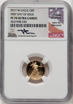 2017-W $5 Tenth-Ounce Gold Eagle First Strike NGC PF70