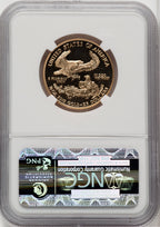 2001-W $25 Half-Ounce Gold Eagle Brown Label NGC PF70