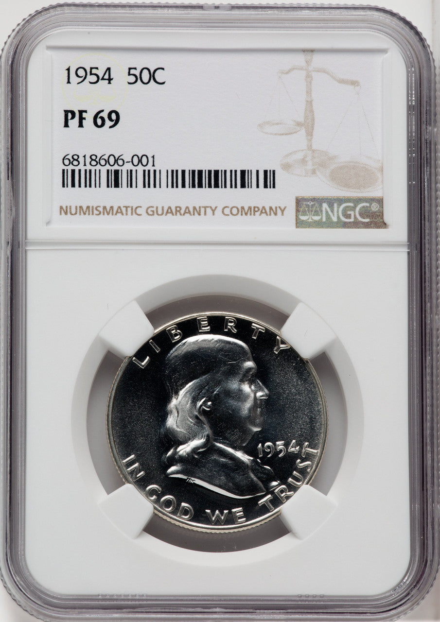 1954 50C Proof Franklin Half Dollar NGC PR69