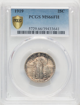 1919 25C FH Standing Liberty Quarter PCGS MS66