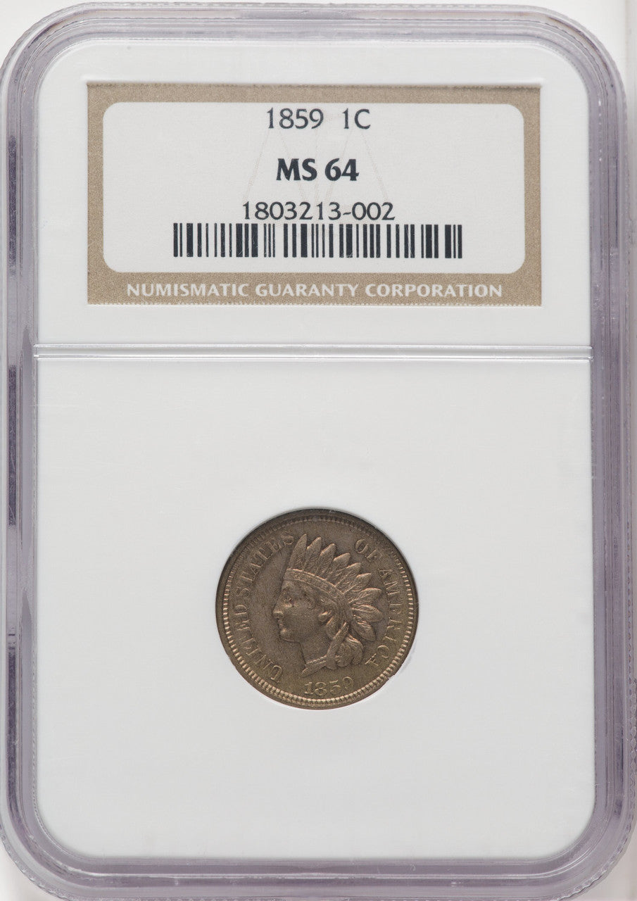 1859 1C Indian Cent NGC MS64