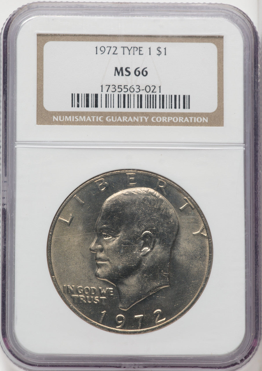 1972 Type One Eisenhower Dollar NGC MS66