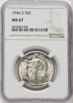 1946-S 50C Walking Liberty Half Dollar NGC MS67 (518973147)