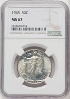 1945 50C Walking Liberty Half Dollar NGC MS67 (518973136)