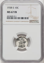 1938-S 10C FB Mercury Dime NGC MS67 (518973118)