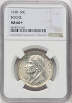 1938 50C Boone Commemorative Silver NGC MS66+