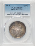 1925 50C Stone Mountain Commemorative Silver PCGS MS67+