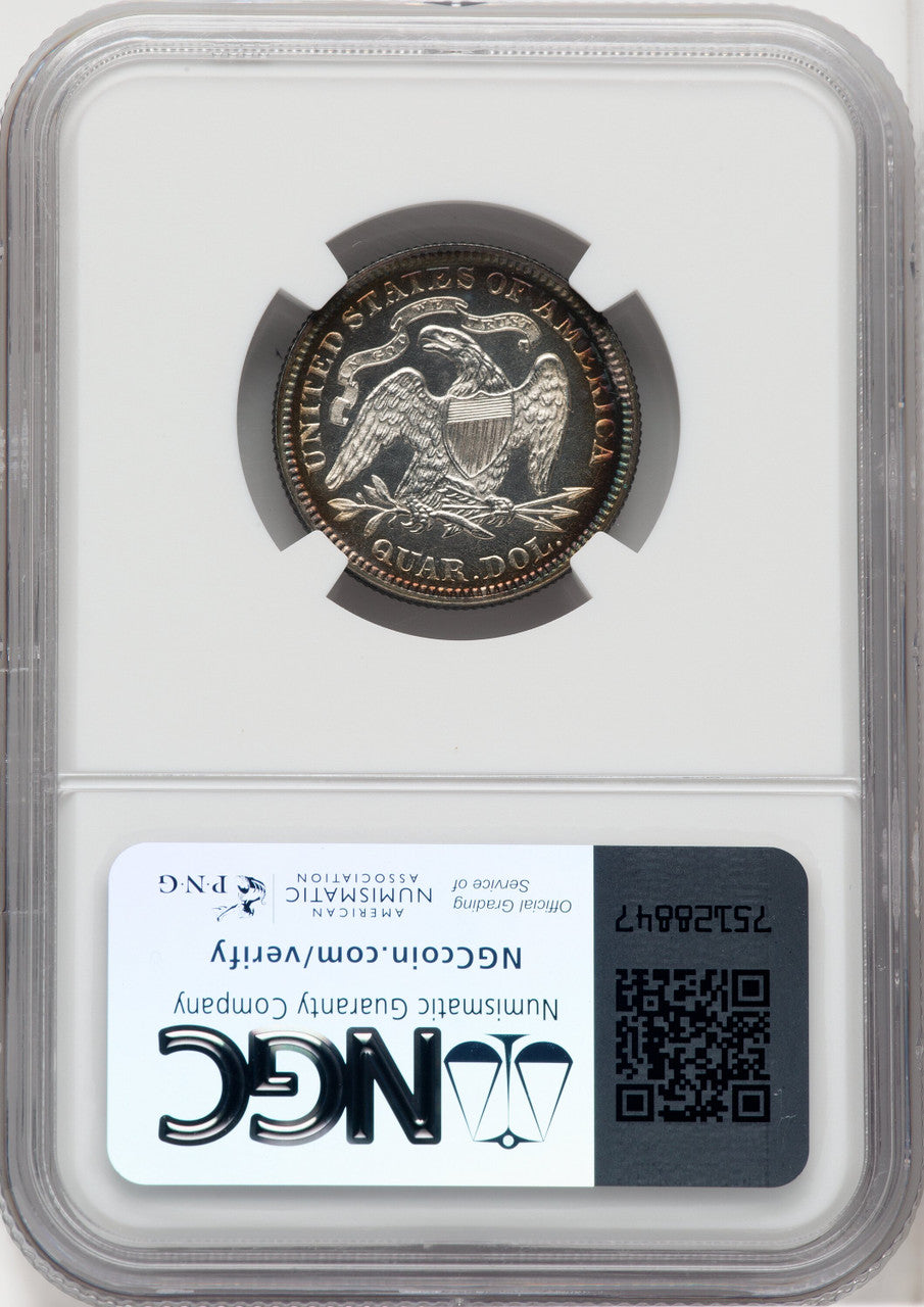 1877 25C CA Proof Seated Quarter NGC PR64