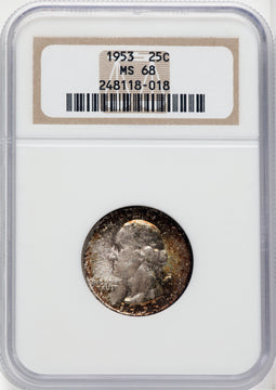 1953 25C Washington Quarter NGC MS68 (766215006)