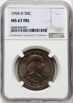 1954-D 50C FL Franklin Half Dollar NGC MS67