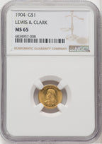 1904 G$1 Lewis and Clark Commemorative Gold NGC MS65 (766686008)